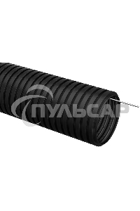 Труба гофрированная IEK ПНД d 20 с зондом (50 м) черный 619520