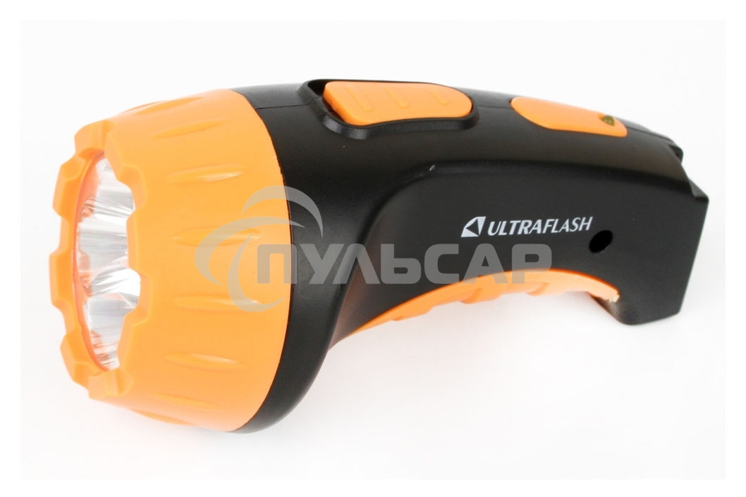Фонарь LED 3804 (аккум 220В черн/жел. 4 LED; SLA пласт. короб) Ultraflash 9215