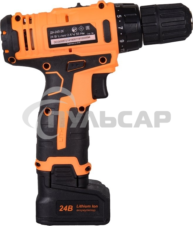 Дрель-шуруповерт Вихрь ДА-24Л-2к 72/14/18, Аккумуляторная, 24В