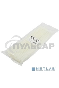 Стяжка нейлоновая Exegate EX253855RUS неоткрывающаяся CV-300W, 300мм, упак. 100шт белый