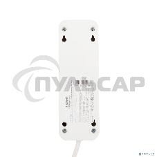 Удлинитель Rexant 3 гнезда, 5 м, 3х1.0 мм², с/з, белый (Сделано в России)