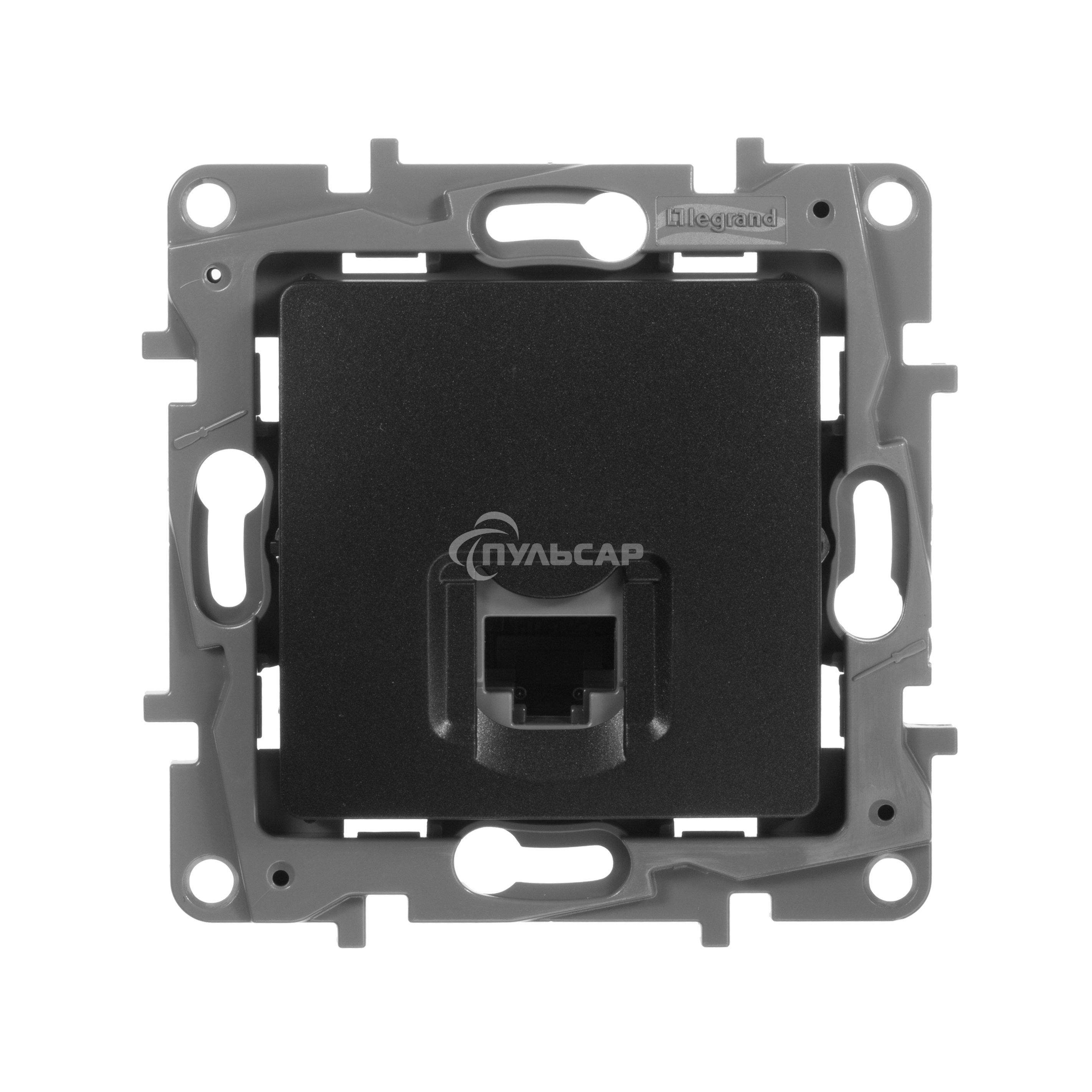 Информационная розетка RJ 45, категория 5e, UTP, Etika, антрацит