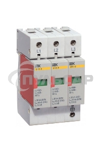 Ограничитель перенапряжения ОПС1-B 3P ИЭК MOP20-3-B