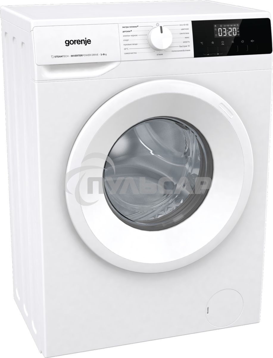 Стиральная машина Gorenje W1NHPI60SCS белый, загрузка фронтальная 6 кг, 1000 об/мин., класс: А