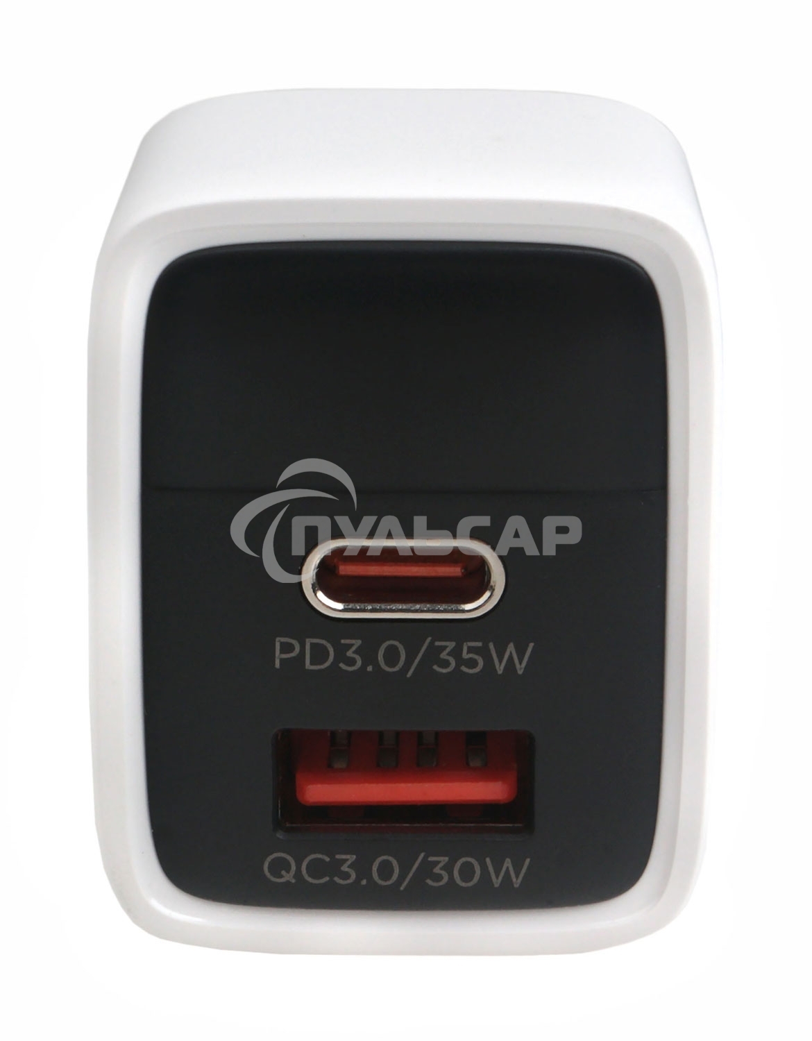 Зарядное устройство с дисплеем Cablexpert MP3A-PC-52, 35Вт GaN, QC3.0/PD3.0, 1хUSB, 1хType-C, белый, коробка