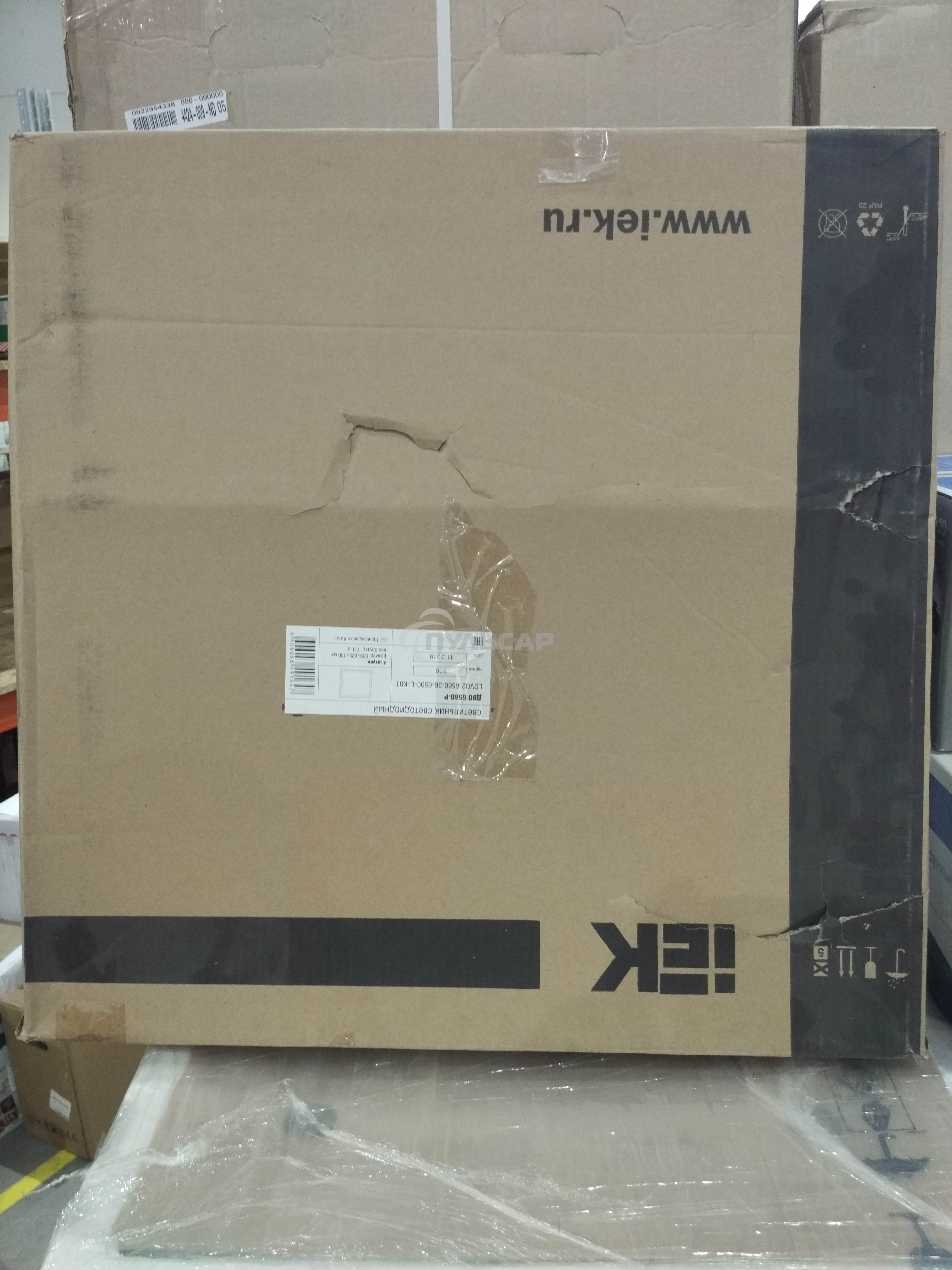 Светильник светодиодный ДВО 6560-P 36Вт 6500К IP20 призма 595x595x20LDVO2-6560-36-6500-U-K01IEK