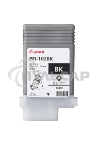 Картридж струйный Canon PFI-102Bk (0895B001) черный (130 мл.) для Canon iPF605, iPF610, iPF650, iPF655, iPF710, iPF750, iPF755, LP17, iPF510