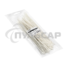 Стяжка (хомут) нейлоновая ExeGate EX293133RUS CV66-350x7.5W (нейлон 6.6, 350x7.5мм, неоткрывающаяся, halogen free, -40°C - +85°C, белая, 100 шт)