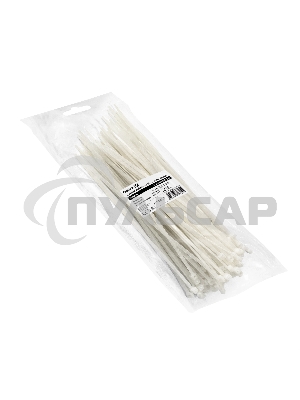 Стяжка (хомут) нейлоновая ExeGate EX293133RUS CV66-350x7.5W (нейлон 6.6, 350x7.5мм, неоткрывающаяся, halogen free, -40°C - +85°C, белая, 100 шт)