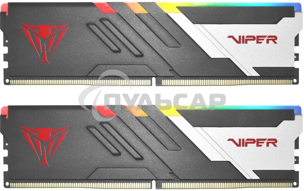 Оперативная память Patriot Viper Venom, DDR5, 32Gb (2x16Gb), 6600MHz, CL34, DIMM, с радиаторами, RGB, черный