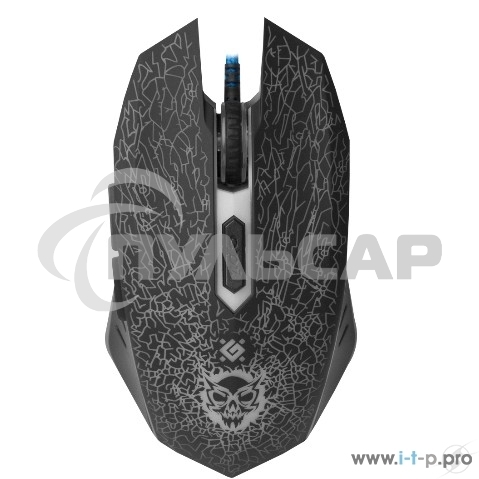 Мышь проводная Defender Shock GM-110L черный, 3200 dpi, USB, кнопки - 6