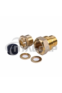 Сальник с двойной резьбой 1/2 и 3/4 для ввода кабеля в трубу PROconnect