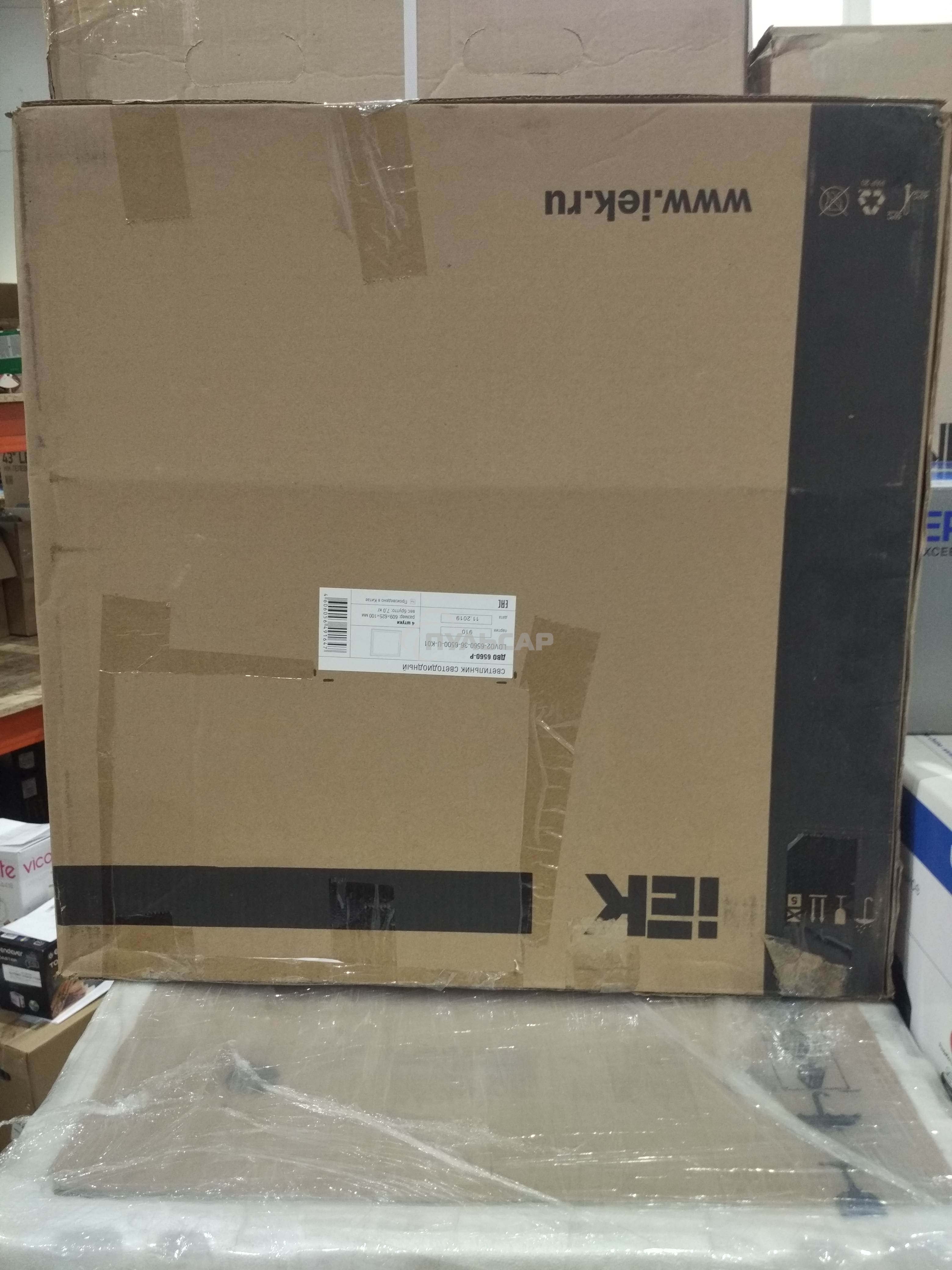 Светильник светодиодный ДВО 6560-P 36Вт 6500К IP20 призма 595x595x20LDVO2-6560-36-6500-U-K01IEK