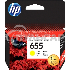Картридж струйный HP 655 CZ112AE желтый для HP DJ IA 3525/4615/4625/5525/6525 (600стр.)