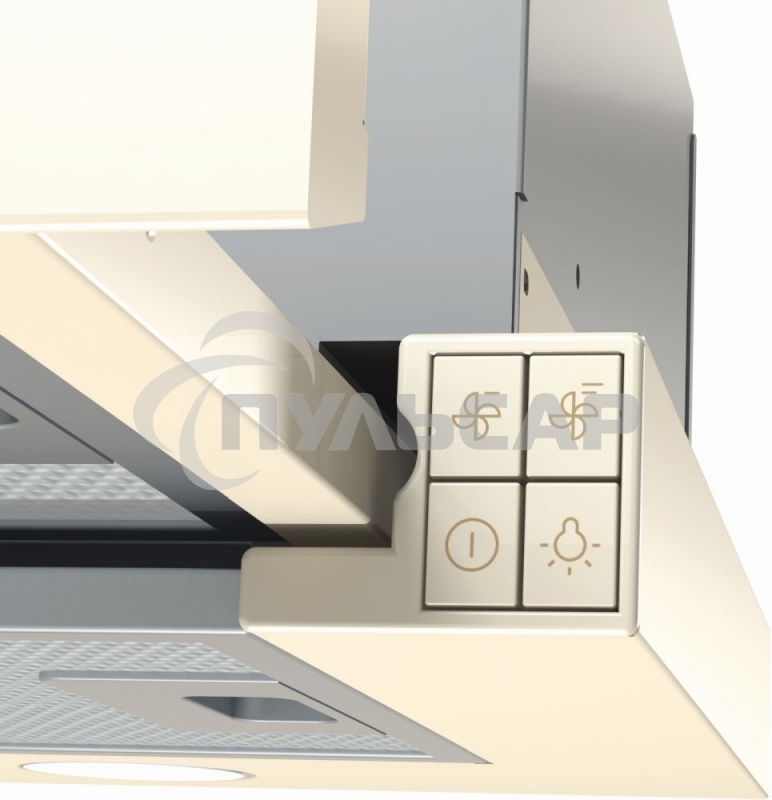 Вытяжка встраиваемая Gorenje BHP62CLI слоновая кость, 60 см, 435 куб. м/ч, 71 дБ