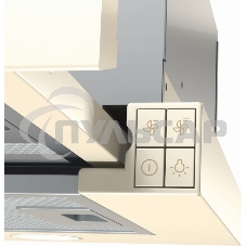 Вытяжка встраиваемая Gorenje BHP62CLI слоновая кость, 60 см, 435 куб. м/ч, 71 дБ