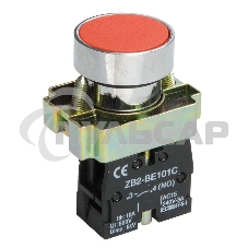 Кнопка LAY5-BA41 без подсветки красн. 1з ИЭК BBT60-BA-K04