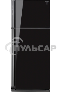 Холодильник Sharp SJ-XP59PGBK черное стекло/стекло двухкамерный 430/148 л морозилка сверху