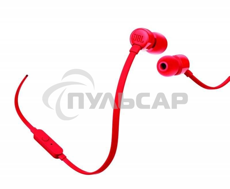 Наушники-гарнитура JBL T110 красный