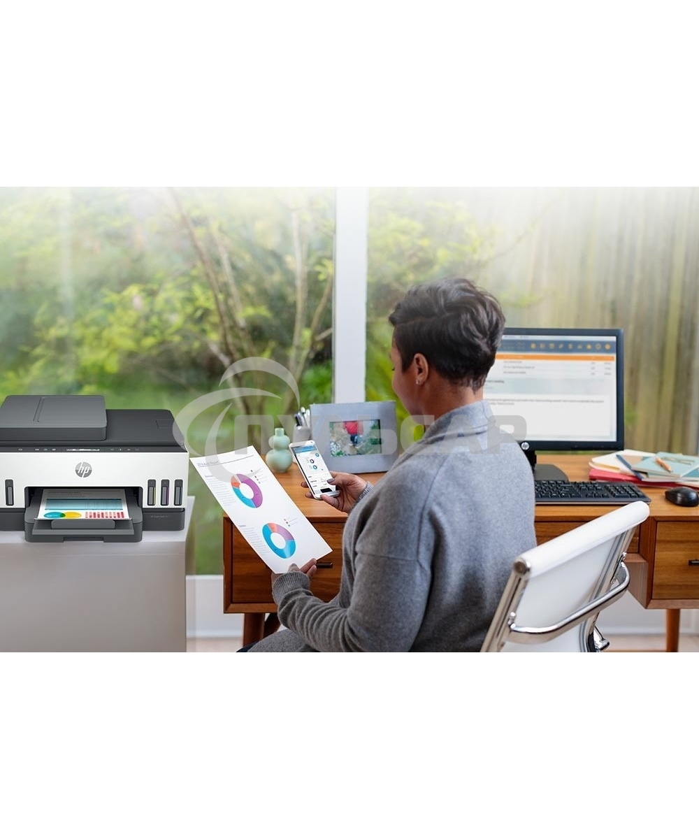 МФУ струйное HP Smart Tank 750 AiO, А4, цветной, печ. до 15/9 стр/мин., скан. до 8 стр/мин., 4800x1200 dpi (печ.), 1200x1200 dpi (скан.), Bluetooth, USB, Wi-Fi