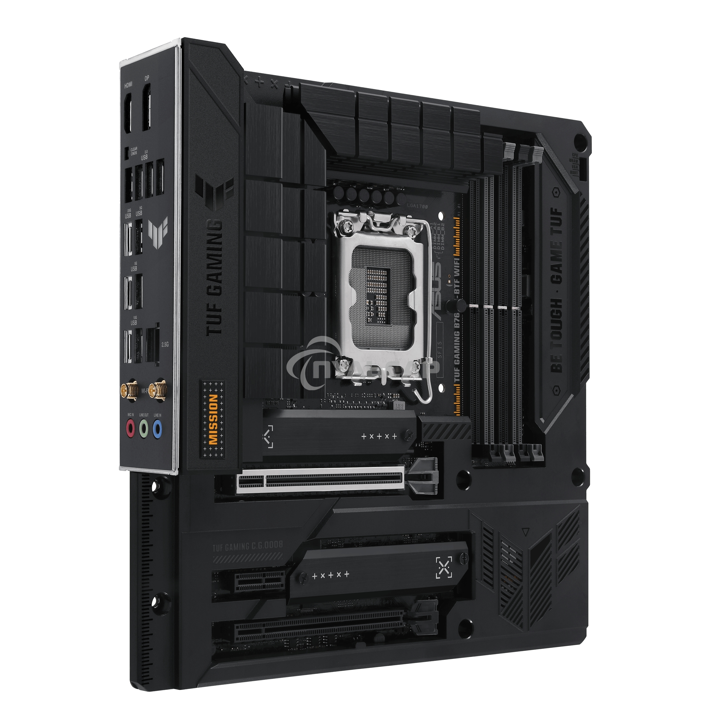 Материнская плата ASUS TUF GAMING B760M-BTF WIFI, LGA 1700, Intel B760, 4xDDR5, 4xSATA, 3xM.2, 1xPCIe 5.0 x16, 1xPCIe 4.0 x4, 1xPCIe x1, 1xDP, 1xHDMI, 1x 2.5Gb LAN, 1xUSB-A 3.2 Gen 2, 2xUSB-A 3.2 Gen 1, 4xUSB 2.0, 1xUSB-C 3.2 Gen 1, 1xUSB-C 3.2 Gen 2, 1xU