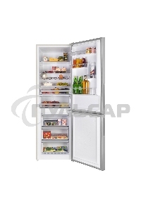 Холодильник Maunfeld MFF185NFBG бежевый двухкамерный инвертор 240/100л морозилка снизу, No Frost