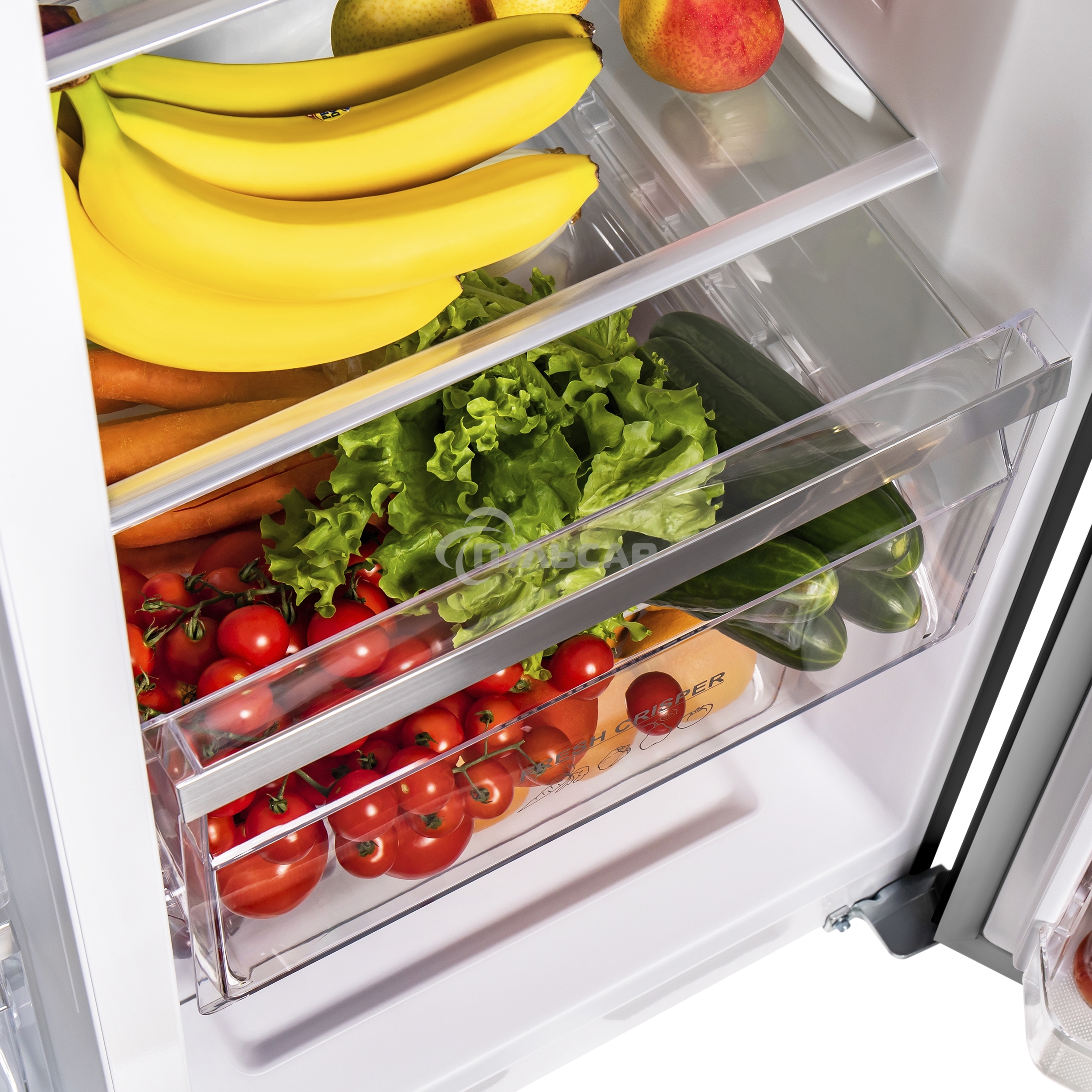 Холодильник Maunfeld MFF177NFB черный глянц. двухкамерный 263/170л морозилка сбоку, No Frost, Side by Side