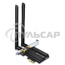Адаптер 11AX 3000Mbps dual-band PCI-E adapter, 2402Mbps at 5G and 574Mbps at 2.4G, support Bluetooth 5.0, WPA2 encryption, two external Antennas.