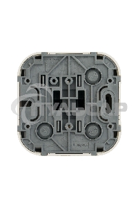 Выключатель 10A 1-клав., сл. кость Quteo