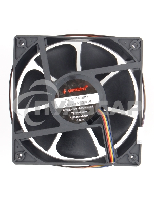Вентилятор для корпуса Gembird 18659 черный, 120 мм, 2500 об/мин, 38.65 дБ, 4 pin