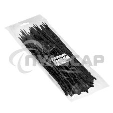 Стяжка (хомут) нейлоновая ExeGate EX293136RUS CV66-400x7.5B (нейлон 6.6, 400x7.5мм, неоткрывающаяся, halogen free, -40°C - +85°C, черная, 100 шт)