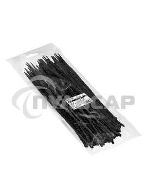 Стяжка (хомут) нейлоновая ExeGate EX293136RUS CV66-400x7.5B (нейлон 6.6, 400x7.5мм, неоткрывающаяся, halogen free, -40°C - +85°C, черная, 100 шт)