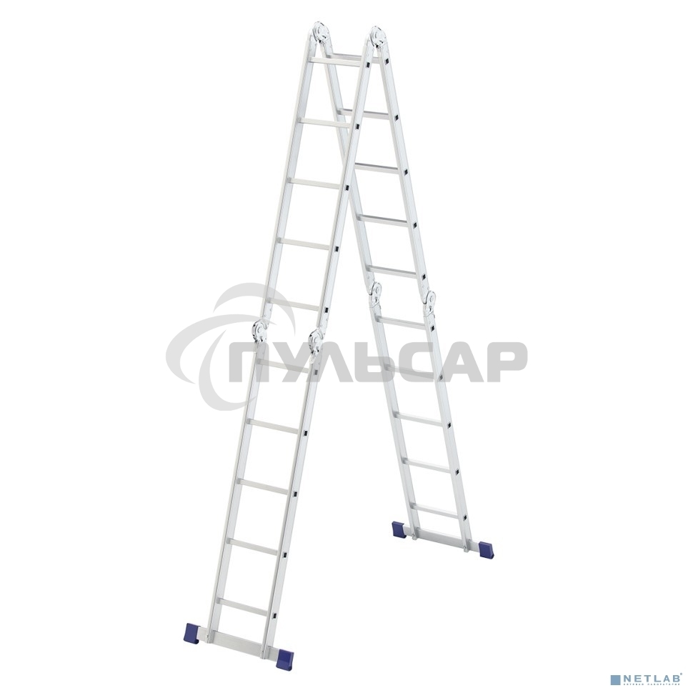 Лестница шарнирная алюминиевая Сибртех 4х5, 97883