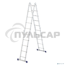Лестница шарнирная алюминиевая Сибртех 4х5, 97883
