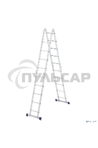 Лестница шарнирная алюминиевая Сибртех 4х5, 97883