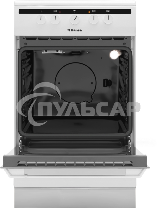 Плита электрическая Hansa FCCW54002 белый, конфорок 4 шт, духовка 68 л, 50 см x 85 см x 60 см