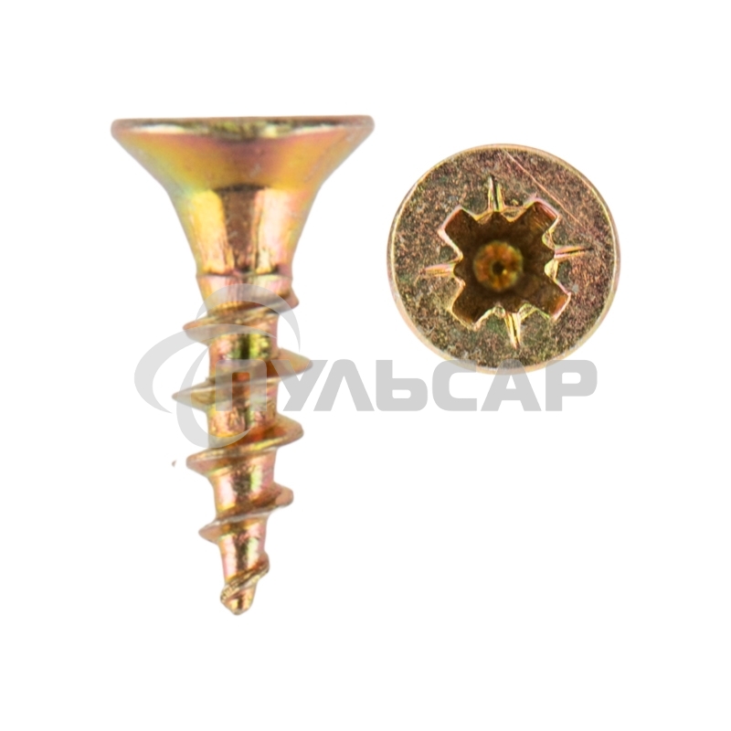 Саморез универсальный KRANZ 4х16, желтый цинк, пакет (1000 шт/уп)