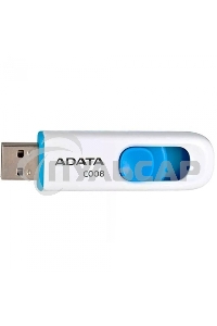 Флешка USB ADATA C008 (AC008-16G-RWE), 16 Gb, USB 2.0, R/W 15/5, белый/синий