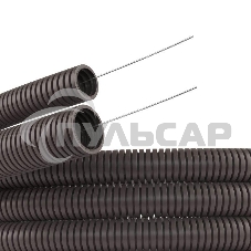 Труба гофрированная ПА d12мм с протяж. сер. (уп.50м) ДКС PA611216F0 Труба гофрированная ПА d12мм с протяж. сер. (уп.50м) ДКС PA611216F0