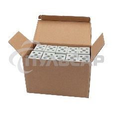 Клемма керамическая винтовая 12 мм² 2 пары контактов с крепежным отверстием (50 шт./уп.) Rexant