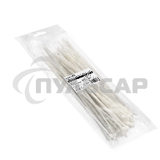 Стяжка (хомут) нейлоновая ExeGate EX293135RUS CV66-400x7.5W (нейлон 6.6, 400x7.5мм, неоткрывающаяся, halogen free, -40°C - +85°C, белая, 100 шт)