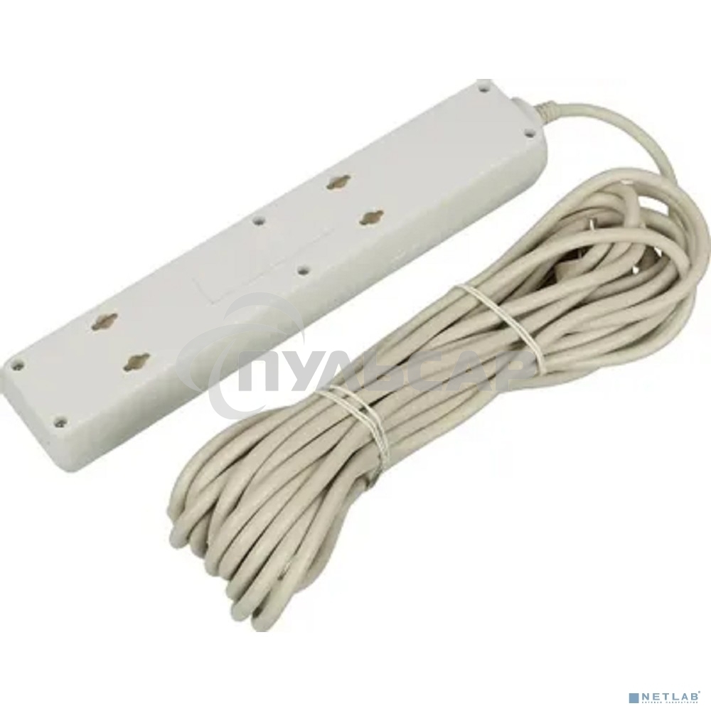 Сетевой фильтр Buro 500SH-10-W 10м (5 розеток) белый (коробка)