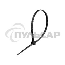 Стяжка (хомут) нейлоновая ExeGate EX293128RUS CV66-450x4.8B (нейлон 6.6, 450x4.8мм, неоткрывающаяся, halogen free, -40°C - +85°C, черная, 100 шт)