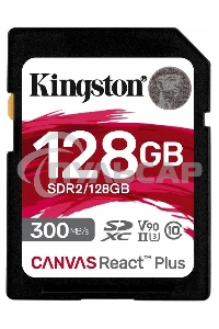 Флеш карта Kingston 128Gb Canvas React Plus SDXC UHS-II 300R/260W U3 V90