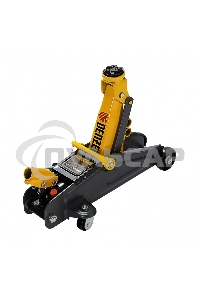 Домкрат гидравлический подкатной с фиксатором Denzel 2 т, 130-330 мм, в кейсе 51154