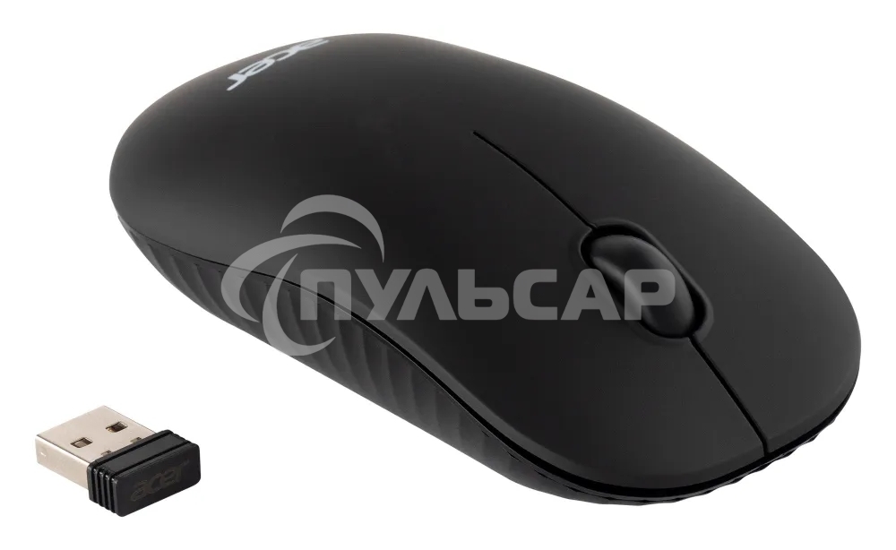 Мышь беспроводная Acer OMR130 черный, 1200 dpi, радиоканал, USB, кнопки - 3