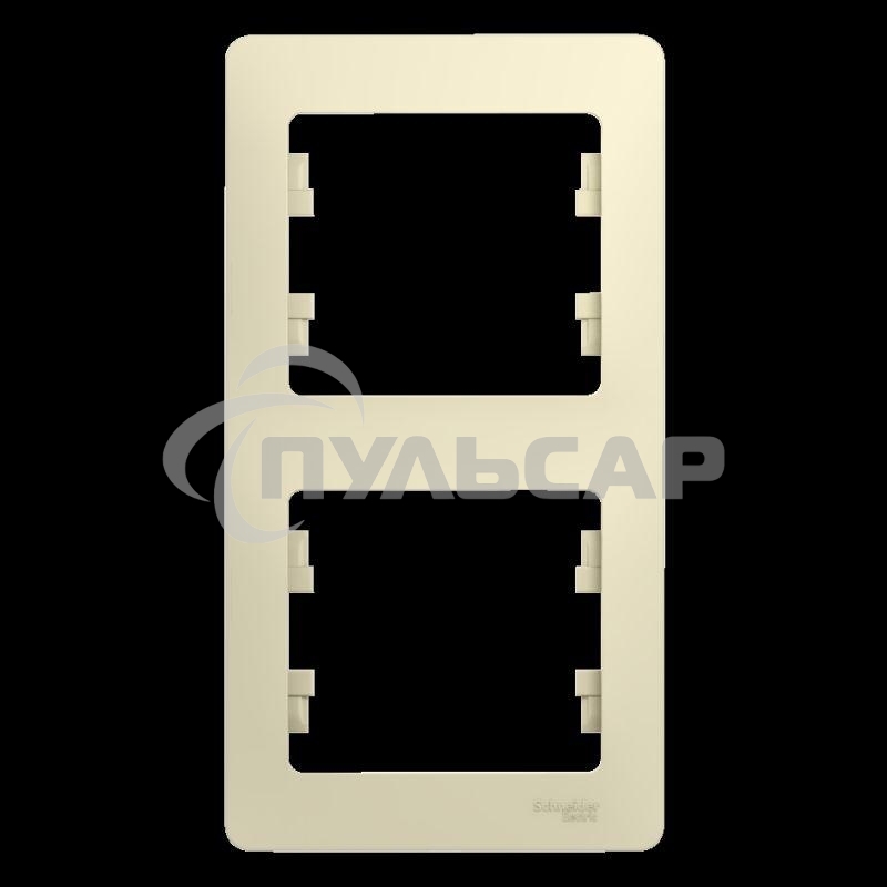 Рамка 2-м Glossa верт. беж. SchE GSL000206