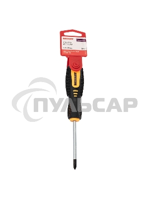 Отвертка крестовая PH 1х75 мм, двухкомпонентная рукоятка Rexant