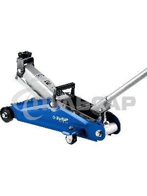 Домкрат ЗУБР 43052-2-Kгидравлический подкатной t50 2т 130-380мм в кейсе профессионал