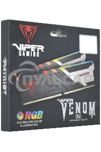 Оперативная память Patriot Viper Venom, DDR5, 32Gb (2x16Gb), 6600MHz, CL34, DIMM, с радиаторами, RGB, черный